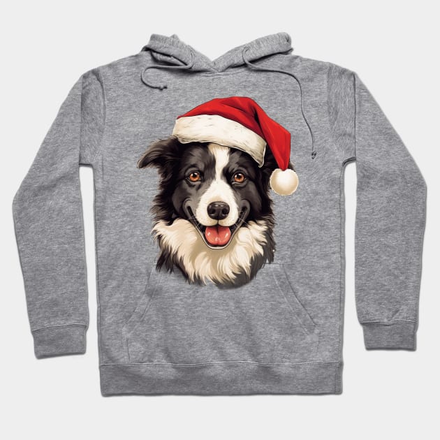 Border Collie Christmas Hoodie by MZeeDesigns